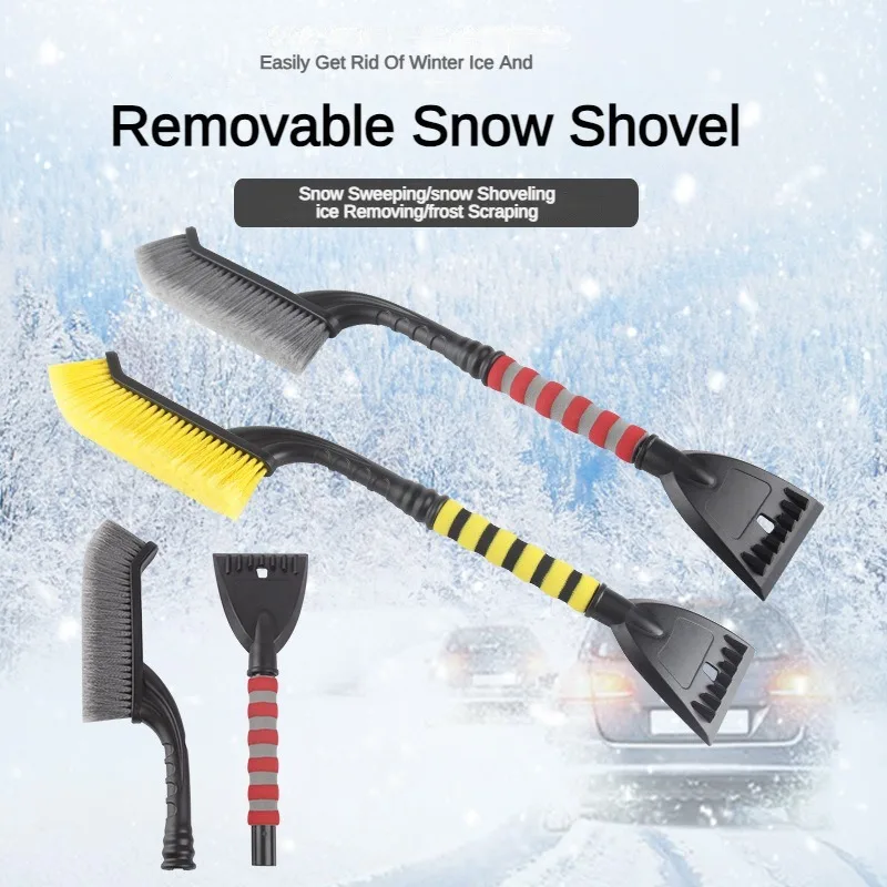 Winter Car Snow Brush Extendable Cleaning Removal Shovel Scraper Auto Brushes Windshield Deicer Remover Tools Wash Defroster