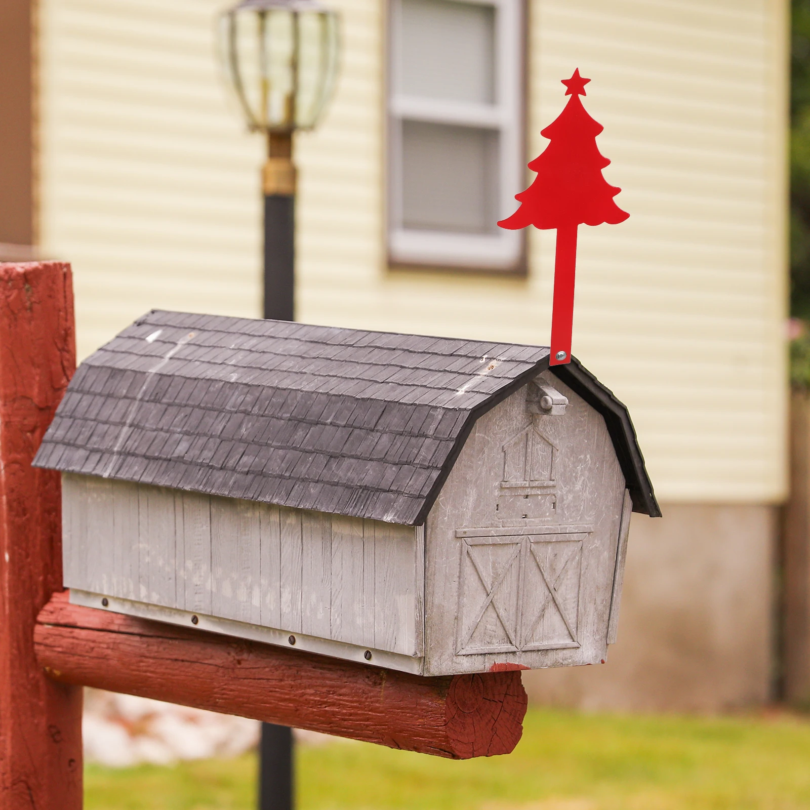 

Creative Replacement Heavy Duty Decor Yard Topper Hollowed Iron Tree Sign Decoration Iron Decor Tree Mailbox Flag