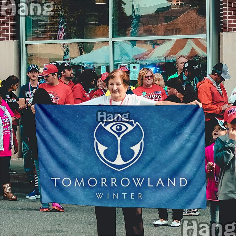 90x150cm Tomorrowland Flag with Grommet Outdoor and Indoor Banner Flag Custom