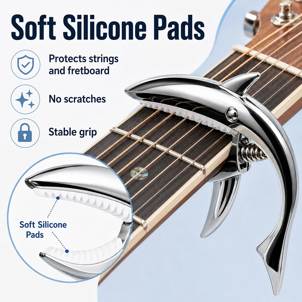 Guitar Capo Metal Zinc Alloy Tuner Clamp Professional Key Trigger Capo Clip for Acoustic Electric Guitar