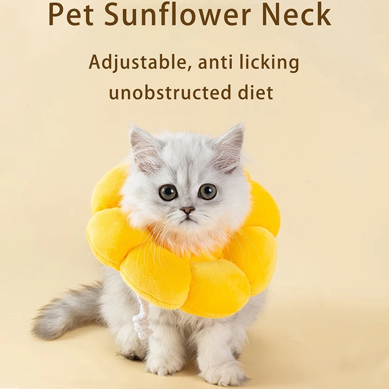 Sunflower Elizabethan collar cat collar pet dog collar sterilization shame circle anti-licking and anti-scratch cover