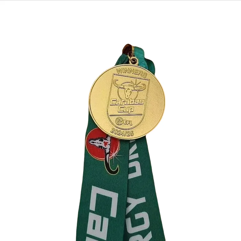 24/25 Carabao Cup EFL Champions Medal Final Winner`s Medal- Newcastle with Ribbon and Medal Stand AVAILABLE