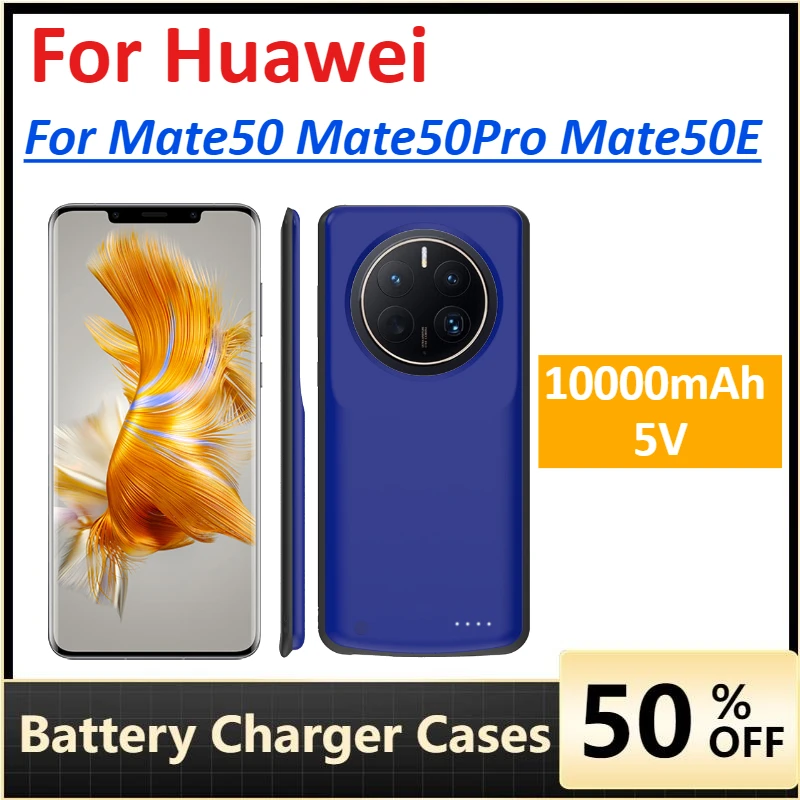 

10000mAh External Battery Pack Power Bank Charger Case for Huawei Mate50 Mate50Pro Mate50E Battery Charger Cases