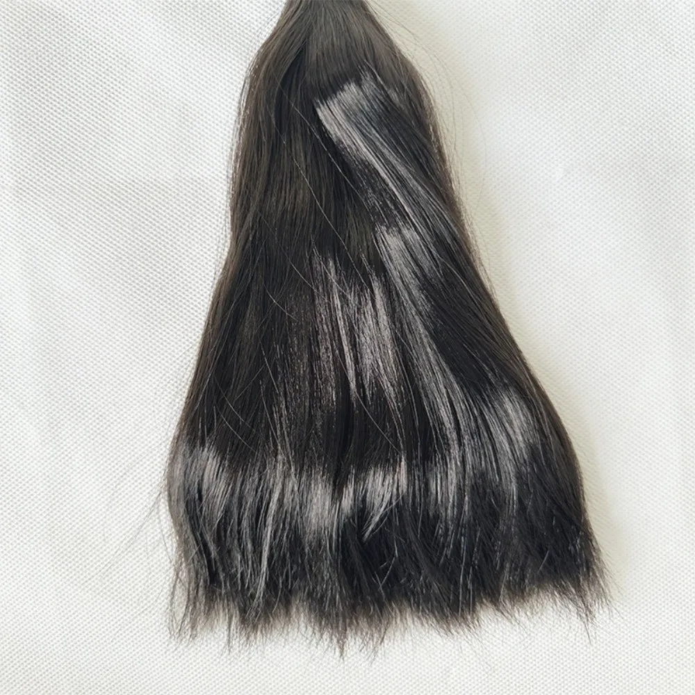 Long Straight Hair Wig Milk Soft Silk High Quality Straight Wig 25cm Soft Hair Synthetic Hair Wig Diy Fabric Art