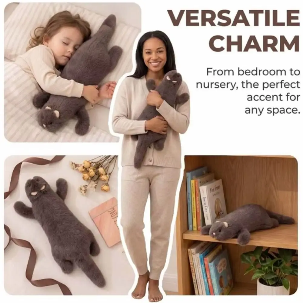 Creative Gift Soft Ferret Pillow Cute Expression Dense Stitching Ferret Fluffy Texture Animal Pillow Cuddling Companion