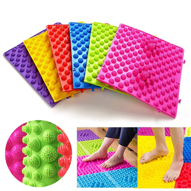 1 PC Foot Care Plantar Pad Massage Acupuncture Therapy Toe Press Foot Blood Circulation Finger Pressure Plate Yoga Mats 2022 New