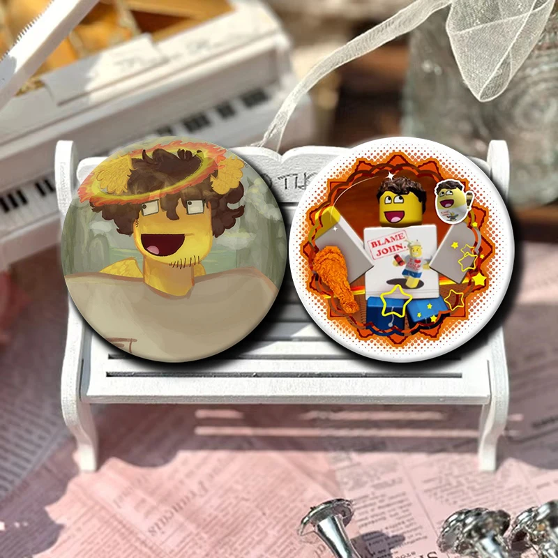 I Love Fried Chicken Shedletsky Anime Soft Button Pin Game Character Badge Round Brooch Bag Clothes