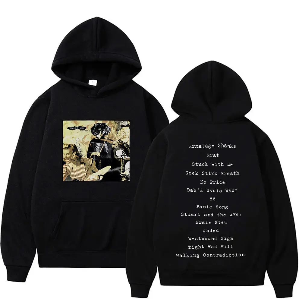 

Punk Band Green Day Insomniac Graphic Hoodie Men Women Classic Gothic Rock Streetwear Man Vintage 90s Oversized Pullover Hoodies