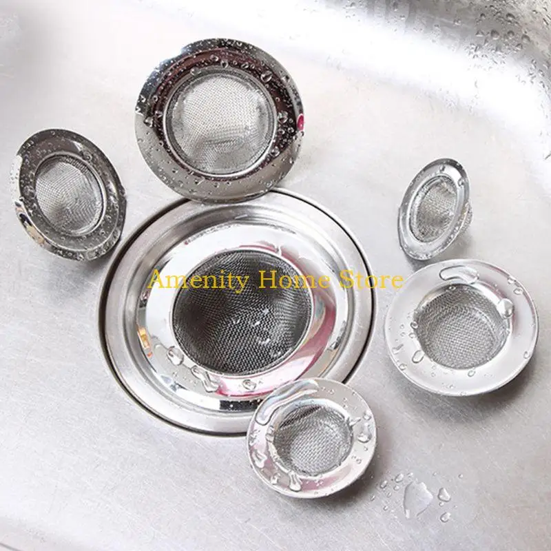 

F26C 3 Sizes Universal Stainless Steel Sink Strainer Filter Trap Bathtub Drain Hole H