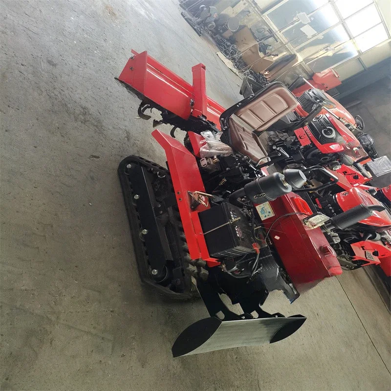 35 horsepower ride-on agricultural micro-cultivator dryland multi-functional small tractor crawler rotary tiller