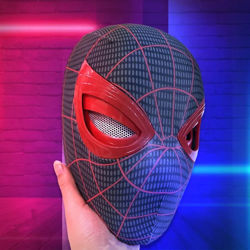 Mascara Spiderman Headgear Mask Cosplay Moving Eyes Mask Spider Man 1:1 Elastic Toys Adults Kids Gift