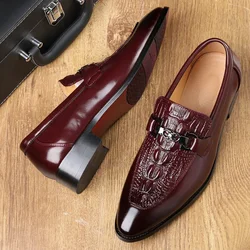 Luxury Men Leather Shoes Fashion Wedding Party Shoes Luxury Men Designer Business Flats Shoes Large Size 2020 New rty6