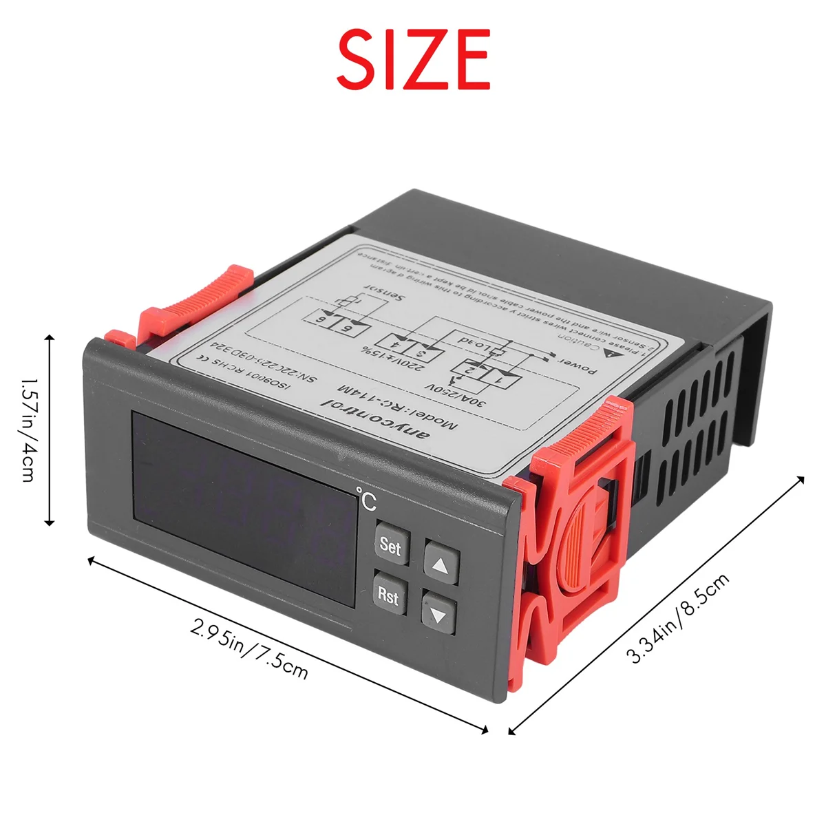 A56XA 220 فولت/30A الرقمية متحكم في درجة الحرارة Rc-114M ترموستات التتابع الناتج-30 ~ 300 درجة مع مستشعر Ntc