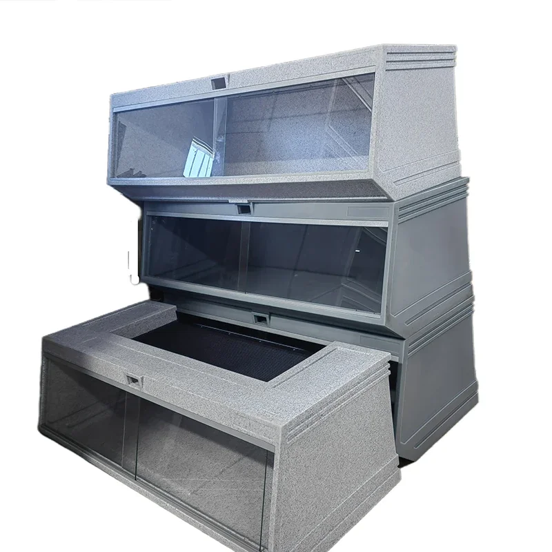 Custom PVC Reptile Display Cases Reptile Breeding Racks Acrylic Plastic Reptile Enclosure For Snake Lizard