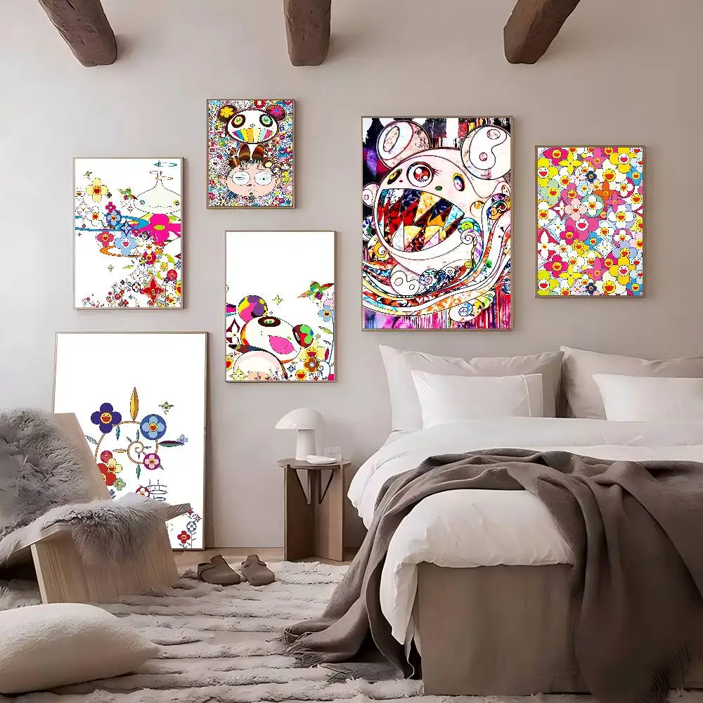 Art T-Takashi Whitepaper-Poster, wasserfester Papieraufkleber, ästhetische Kunst-Wandmalerei für Kaffeehaus, Bar