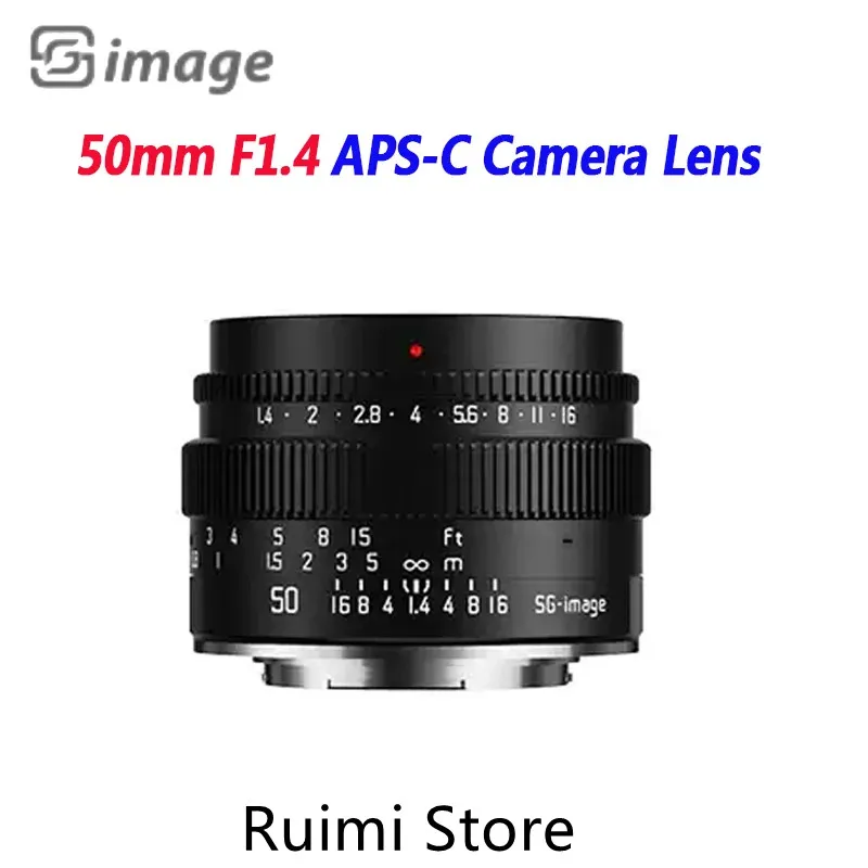 SGimage 50mm F1.4 カメラレンズ APS-C 広角 マニュアルフォーカス
