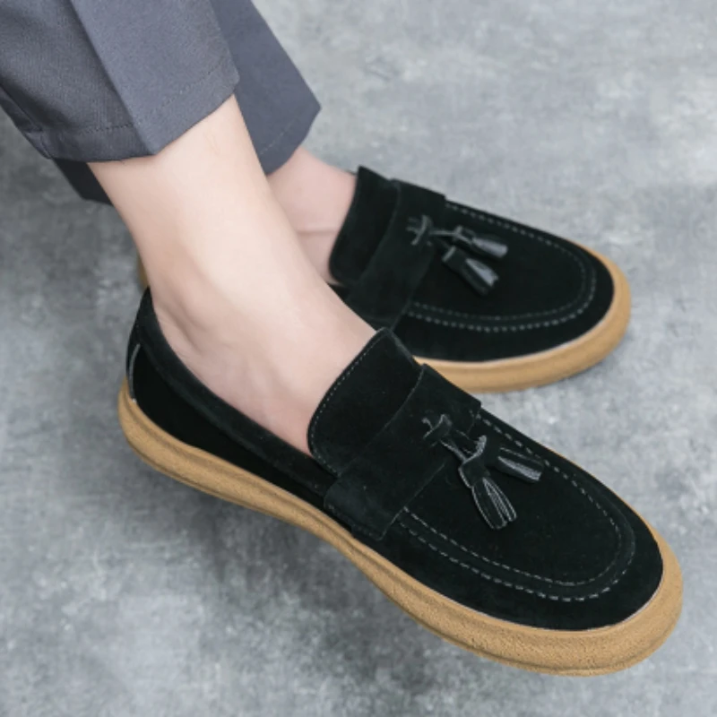 Spring and Summer New Tassel Loafers for Men, British Style Casual Shoes, Trendy Versatile Men's Shoes
