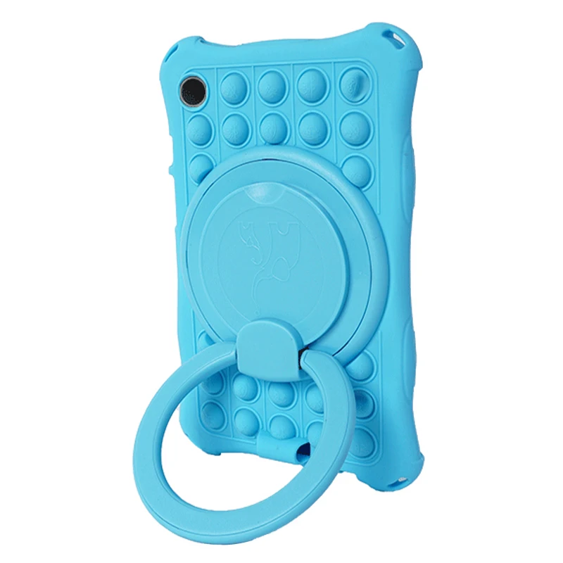 

Чехол для Samsung Galaxy Tab A9 X110 X117, вращающаяся подставка, чехол для планшета Push Pop Bubble - синий