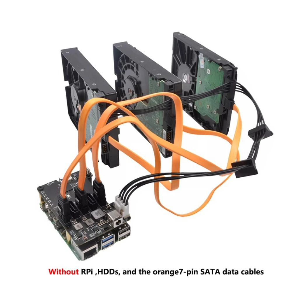 

New!X1009 Pcie To 5-Port SATA Shield HDD Expansion Board SATA3.0 Expansion Board For Raspberry Pi 5