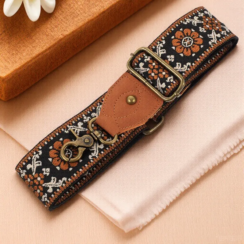 Extra Wide Cotton Adjustable Shoulder Strap for Handbag, Crossbody, Messenger, Laptop Briefcase & Camera Bag