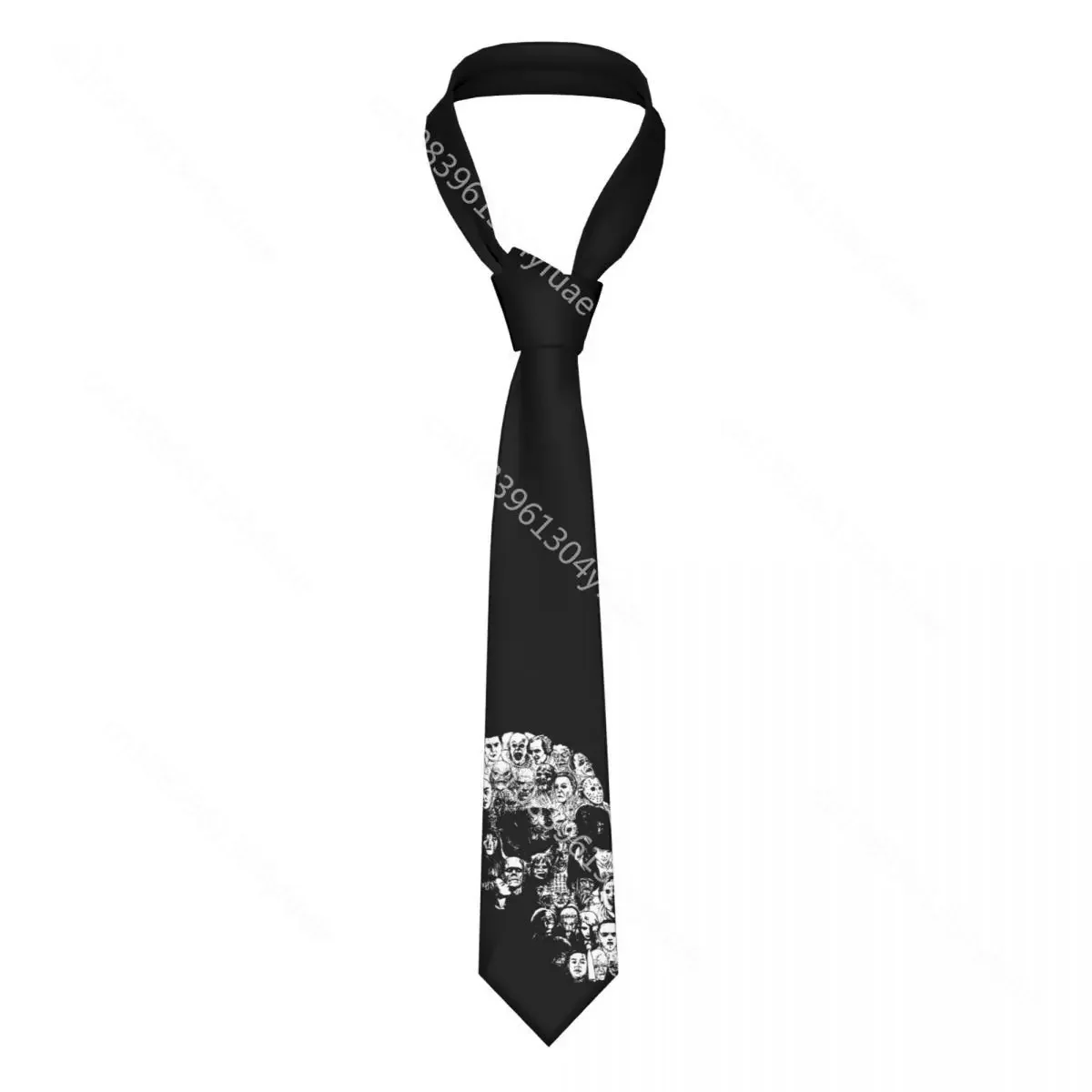 Movie Horror Skull Necktie Unisex Skinny Polyester 8 cm Wide Neck Tie for Men Accessories Cravat Wedding Accessories Office