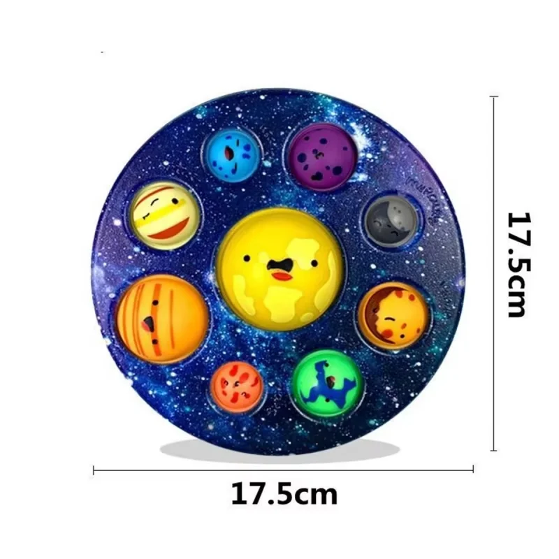 Huit planètes fossettes pousser bulle Fidget jouets bébé sensoriel autisme besoins Squishy anti-Stress jouets pour enfants pour enfants cadeau
