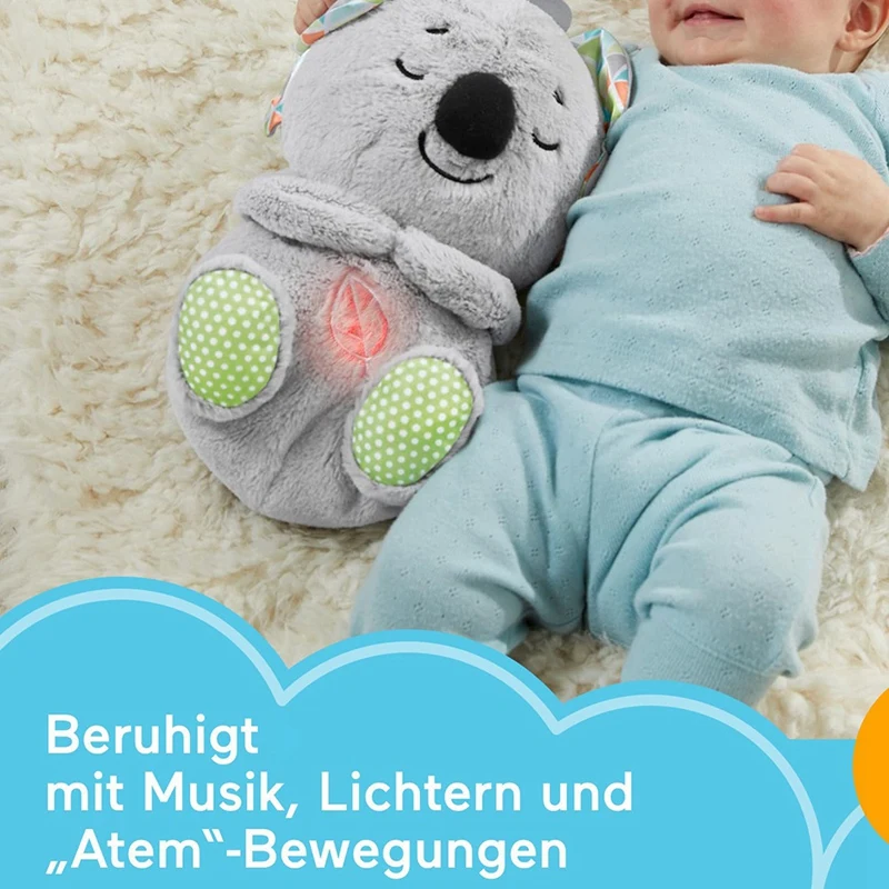 Peluche peluche per bambini dalla nascita che respira e si illumina, regalo per ragazze o ragazzi