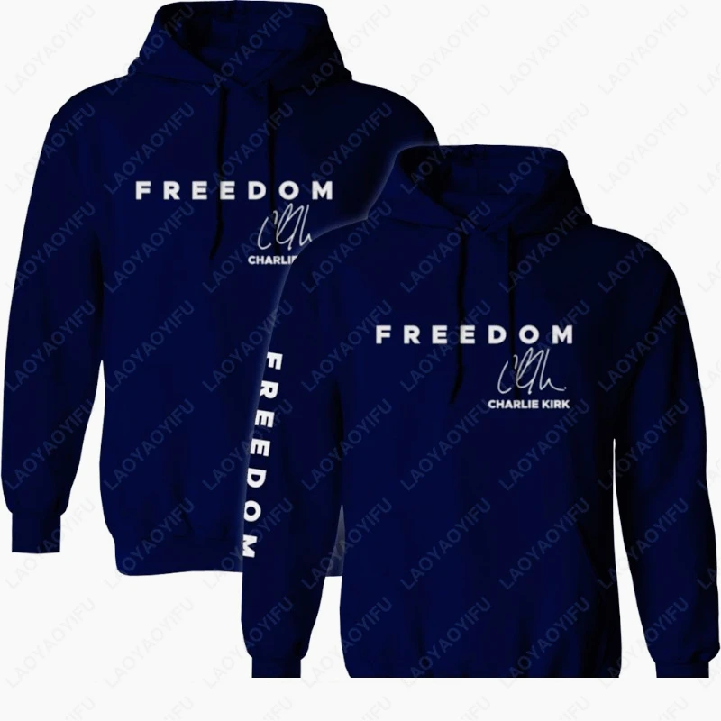 الحرية تشارلي كيرك التوقيع هوديي قميص العرق الطرف السياسي الرجال النساء هوديي بسيط خمر الكلاسيكية الأزياء البلوز #4