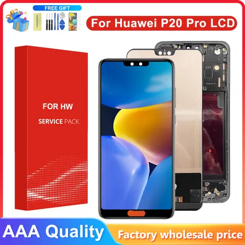 6.1'' Display For Huawei P20 Pro LCD Display Frame Touch Screen Digitizer Assembly For Huawei P20 Pro CLT-L09 CLT-L29 LCD Screen