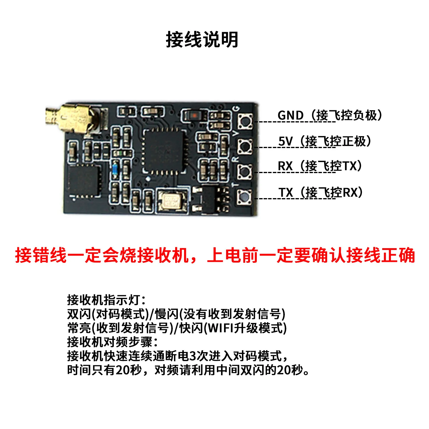 Sequoia RC ELRS 2.4G Receiver High refresh rate, crossing drone fixed wing model aircraft receiver