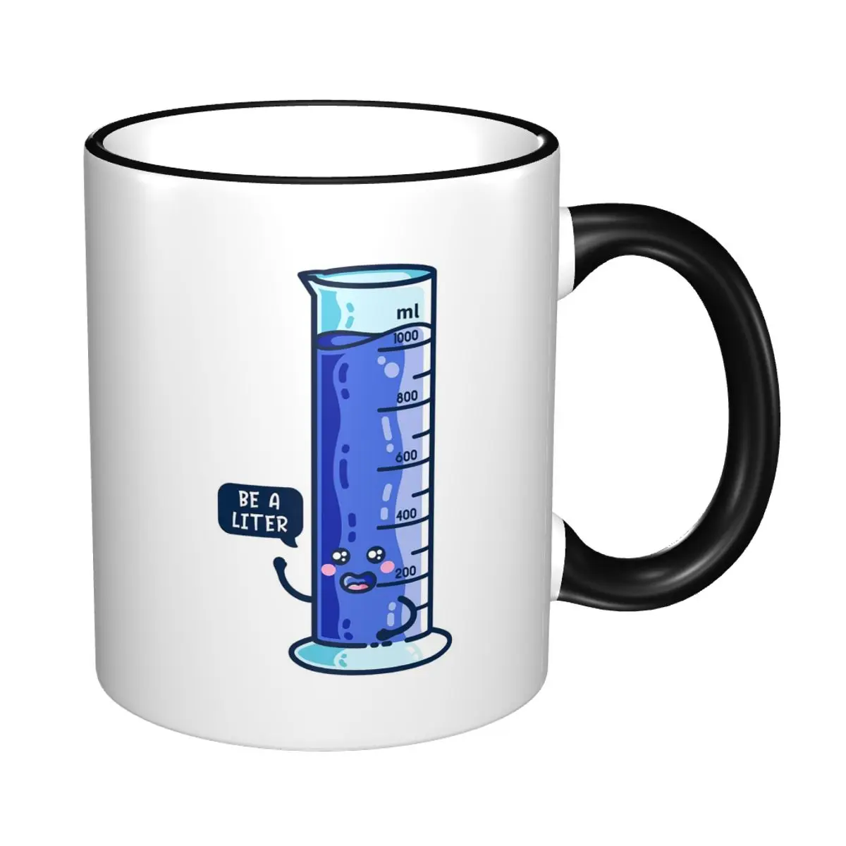 Be A Liter Graduated Cylinder Mug Funny Ceramic Coffee Cups Tea Mugs Milk Cup Drinkware Gift for Woman Man
