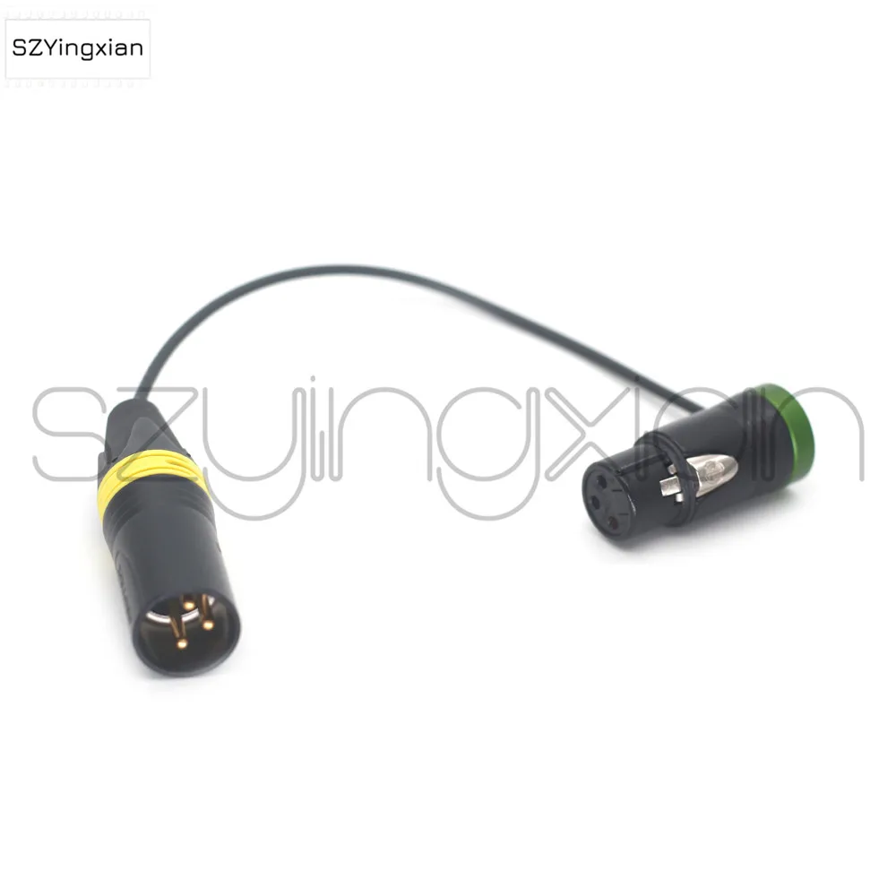 Cyclone XLR 3 Pin Male to Flat Cap Short Right Angle XLR 3 Pin Female Cable