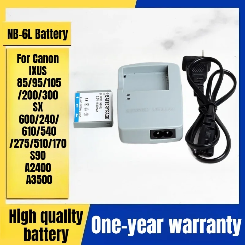 

NB-6L Battery for Canon IXUS 85/95/105/200/300 SX 600/240/610/540/275/510/170 S90 A2400 3500 High Performance Battery