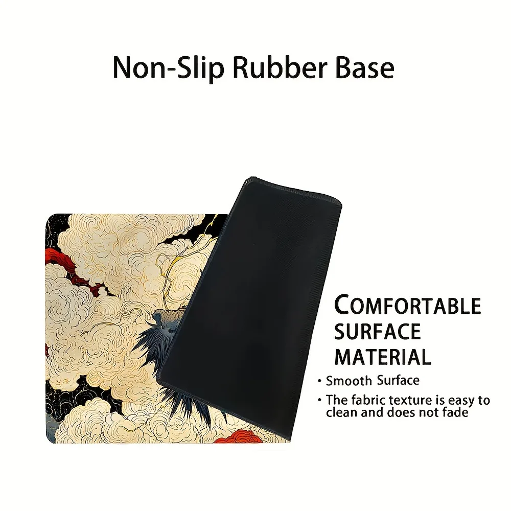 Dream theme game mat, featuring a Japanese-style dragon pattern, suitable for card games and tabletop games Anti-slip rubber mat
