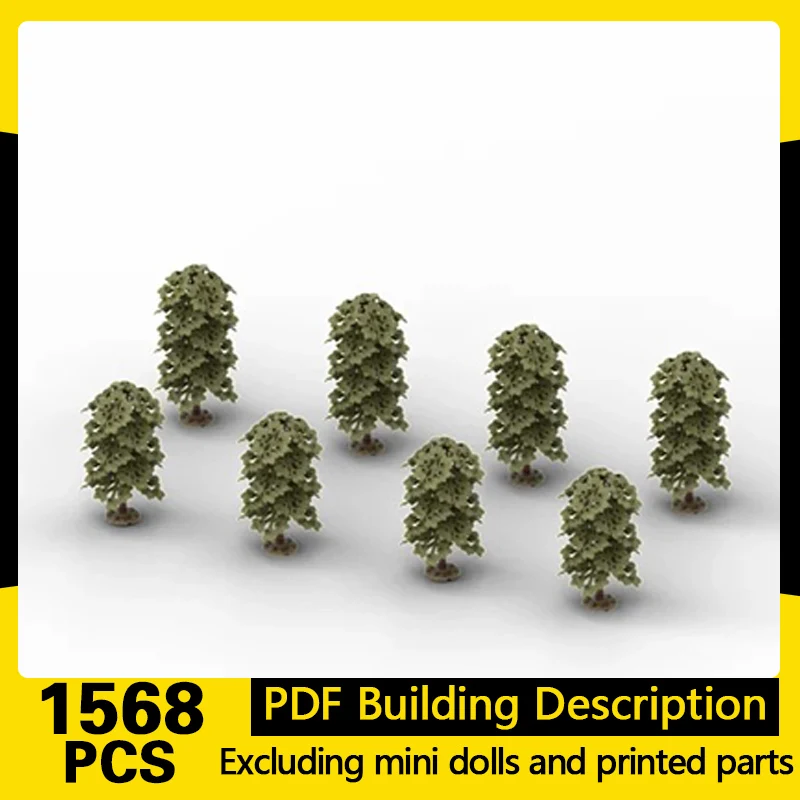 Creators Plant Series Model MOC Building Bricks Dark-Green Foilage Pack Modular Technology Gifts Holiday Assemble Children Toys