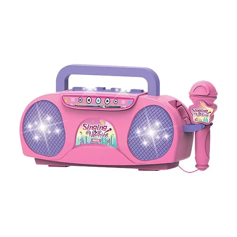 Met verlichting Draagbare zangende kinderkaraoke-machine Microfoon voor kinderen Educatief muzikaal cadeau voor meisjes Jongen Reisspeelgoed