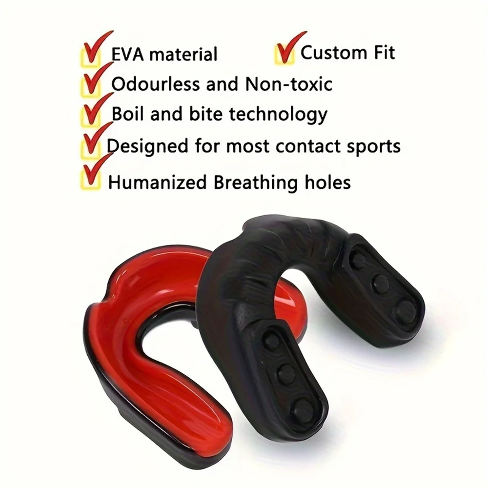 Adult Sports Mouthguard Muay Thai Boxing Teeth Protection Mma Fighting Mouth Guard Children Rugby Fight Training Braces 1PC