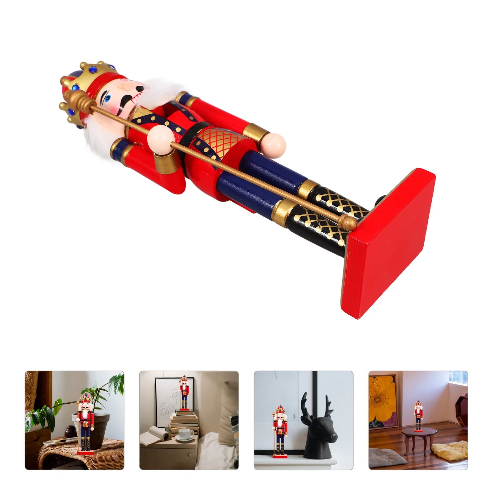 

Nutcracker Ornament Home Decor Festival Decorations Figures Figurines Decorative Nutcrackers Wood Soldier Man Statue