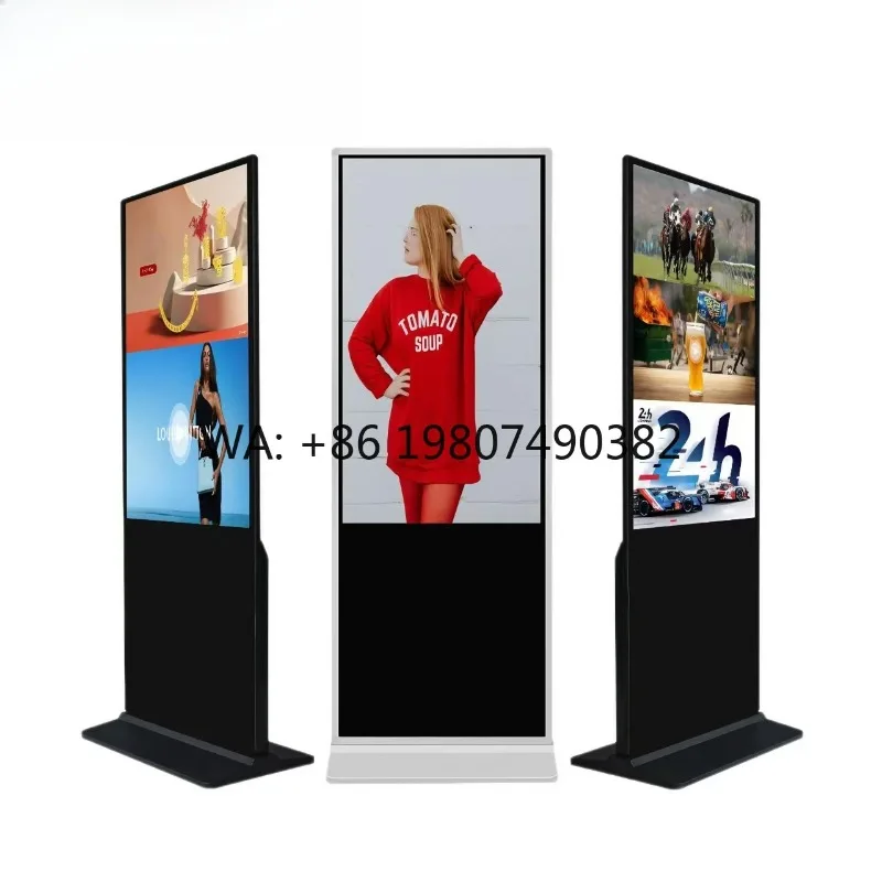 

43 50 55 Inch Vertical Floor Totem LCD Display Touch Digital Signage Kiosk For Retail Store Indoor Commercial Advertising Screen