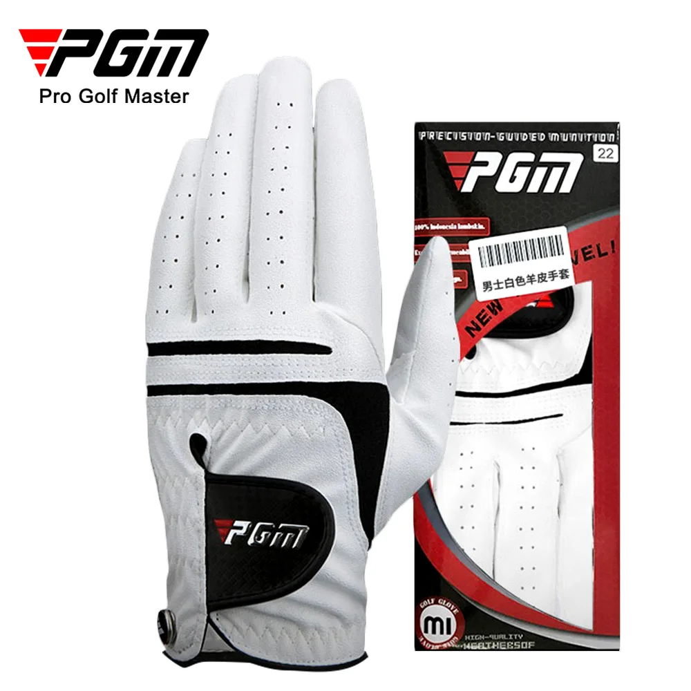 

PGM Sheepskin Golf Gloves Men's Sports Gloves Breathable and Non slip Single 1pcs