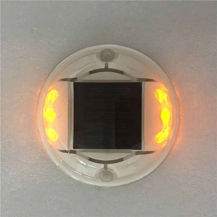 Solar energy circular plastic spike buried lawn light landscape light fishing boat light truck tail light warning post light