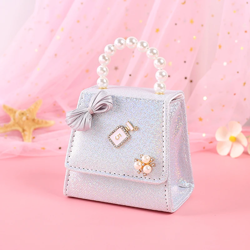 Kids Purses and Handbags Mini Crossbody Cute Girls Pearl Hand Bags Tote Little Girl Small Coin Pouch Party Purse  Festive Gift