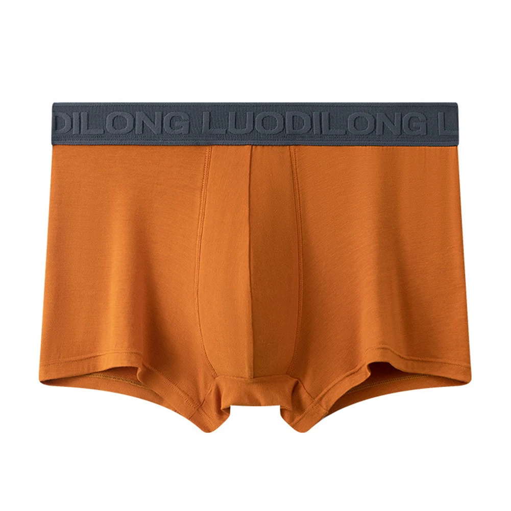 Sexy Breathable Trunks For Men Boxer Comfortable Underpants Brown Breathable Boxers 95 Modal Fabric Elastic Waistband Design