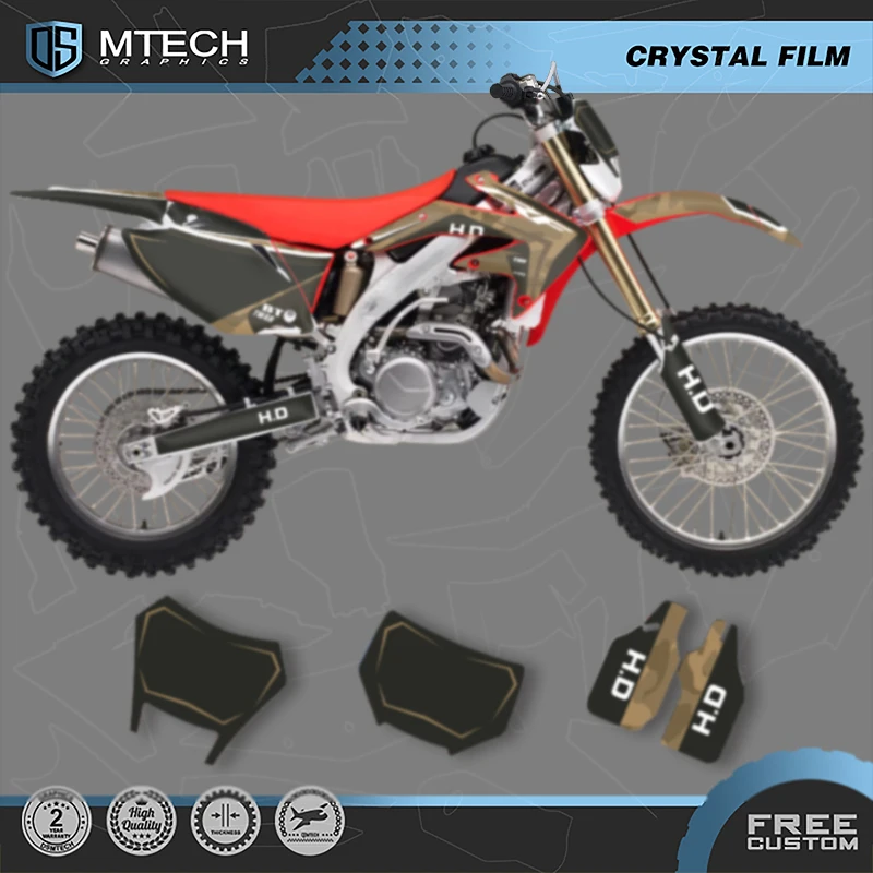 

DSMTECH Custom Motorcycle Graphics Background Decals Stickers Kits for HONDA CRF450X 2005 2006 2007 CRF 450X 2008-18 014
