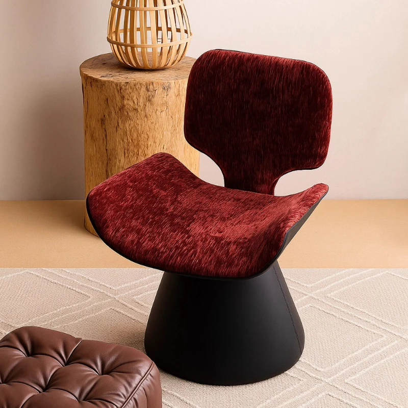 Solid wood makeup stool home dressing chair designer creative high-end manicure chair computer back chair