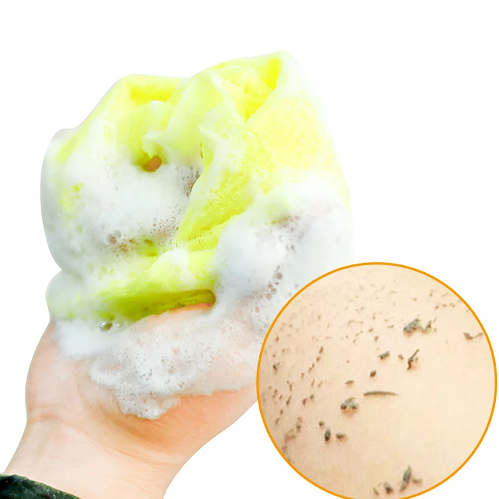 Long Double Handle Exfoliating Back Bath Towel, Multi Color Mud Remover Body Scrub Cloth, Reusable Dead Skin Wash Towel