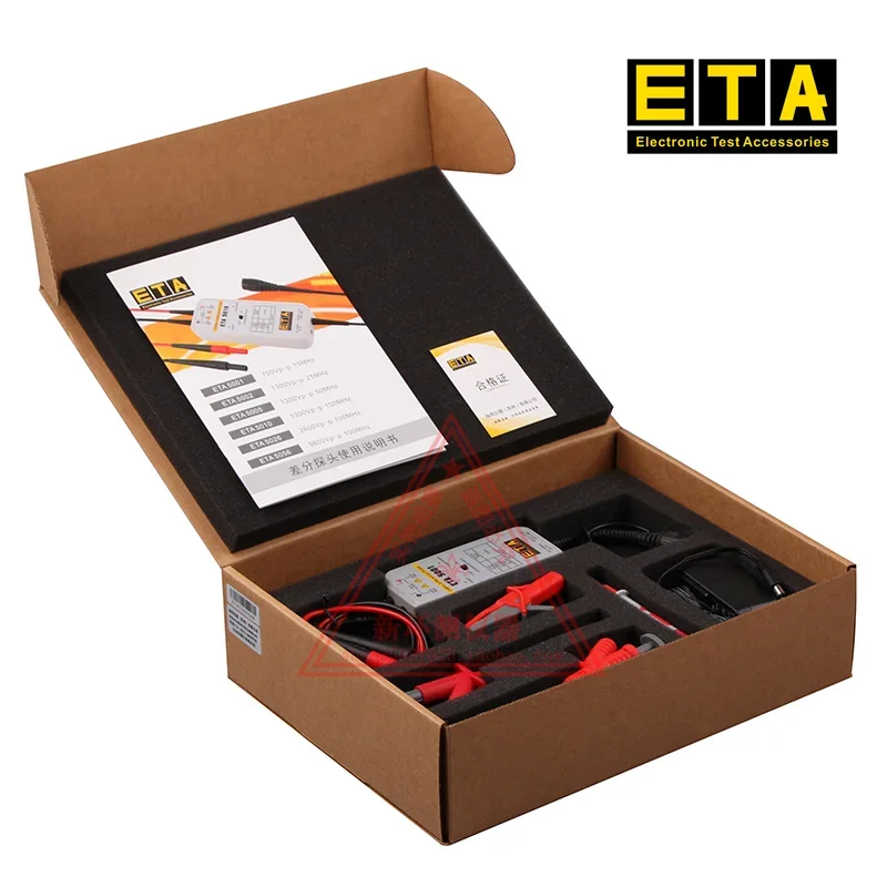 ETA5002 25M 100M 1300V sonda diferencial de osciloscópio isolada