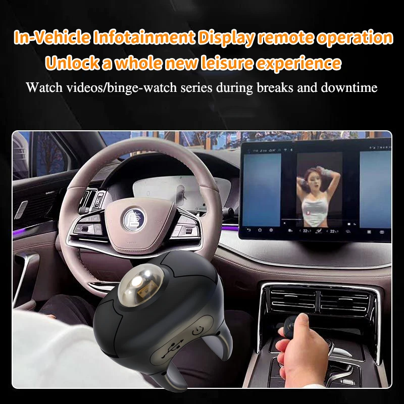 

Trackball Finger Ring Wireless Mouse 2.4G&Bluetooth Remote Mini Fingertip Mice for Short Video Editing/PPT Speech/Car Display