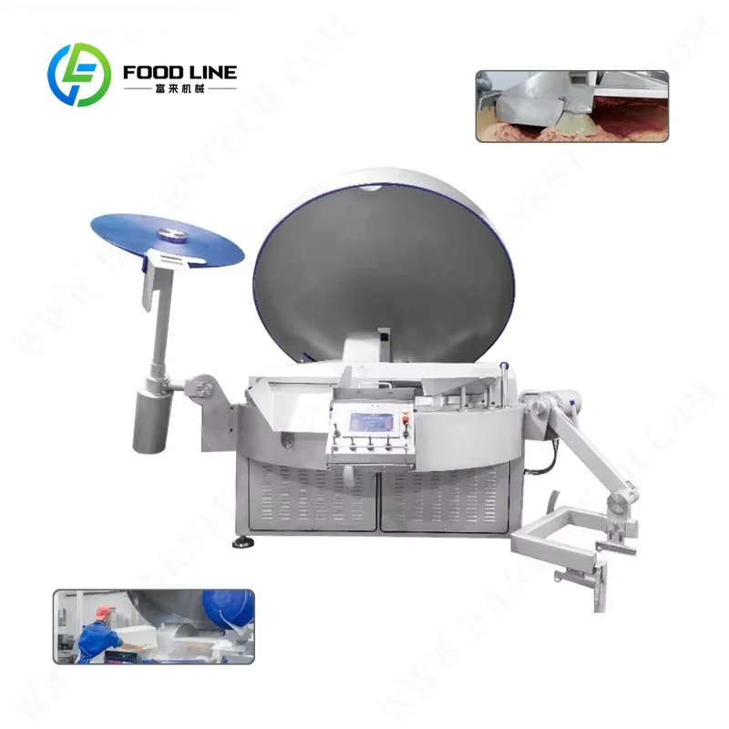 New Stainless Steel Bowl Chopper, 25L Hopper High Speed Industrial Equipment for Butchery Processing, FL Customized Wholesale