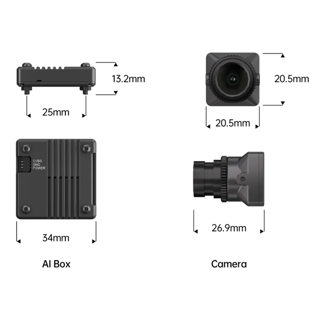 

CADDXFPV Infra V2 Night Vision Camera Analog 1500TVL 131.6° FOV Camera 3:4 Video Transmission Black/White Sensor for FPV Drone
